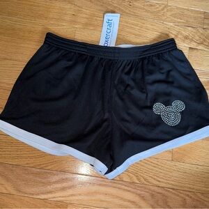 NWT Boxercraft Athletic Shorts Elastic Waistband and Rhinestone Mickey Accent